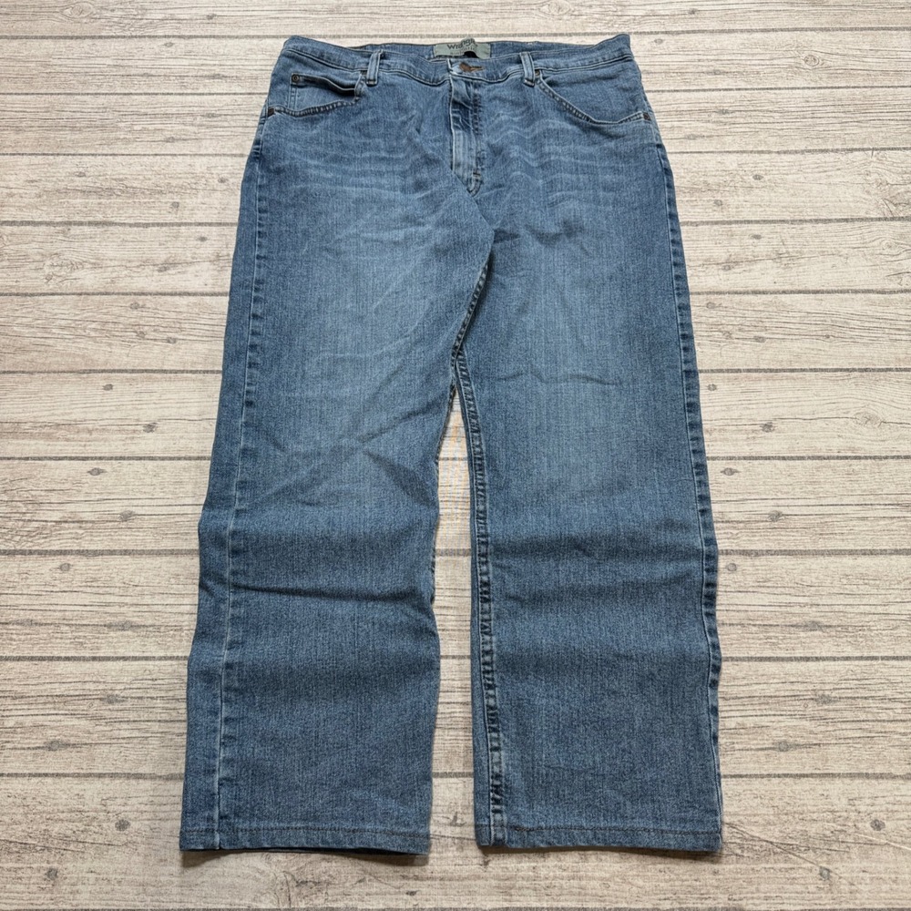 Vintage Wrangler Authentics Jeans Mens 36x28 Blue Denim Relaxed Fit Straight Leg